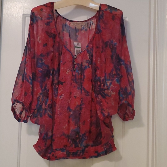 Nine West Colorful Blouse Large - Picture 1 of 6